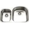 Houzer 32" Stainless Steel Undermount 70/30 Double Bowl Kitchen Sink, 18 Gauge, STC-2200SL-1