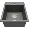 Karran 16" Drop In/Topmount Quartz Composite Kitchen Sink, Grey, QT-825-GR