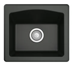 Karran 18" Quartz Bar/Prep Sink, Black, QX-680-BL