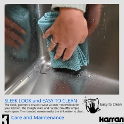 Karran 14.5" x 14.5" Spherical Undermount Stainless Steel ADA Bathroom Sink, 18 Gauge, UV-1515