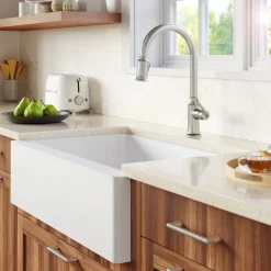 Karran Auburn 1.8 GPM Single Lever Handle Lead-free Brass ADA Kitchen Faucet, Pull-Down Kitchen, Stainless Steel, KKF310SS