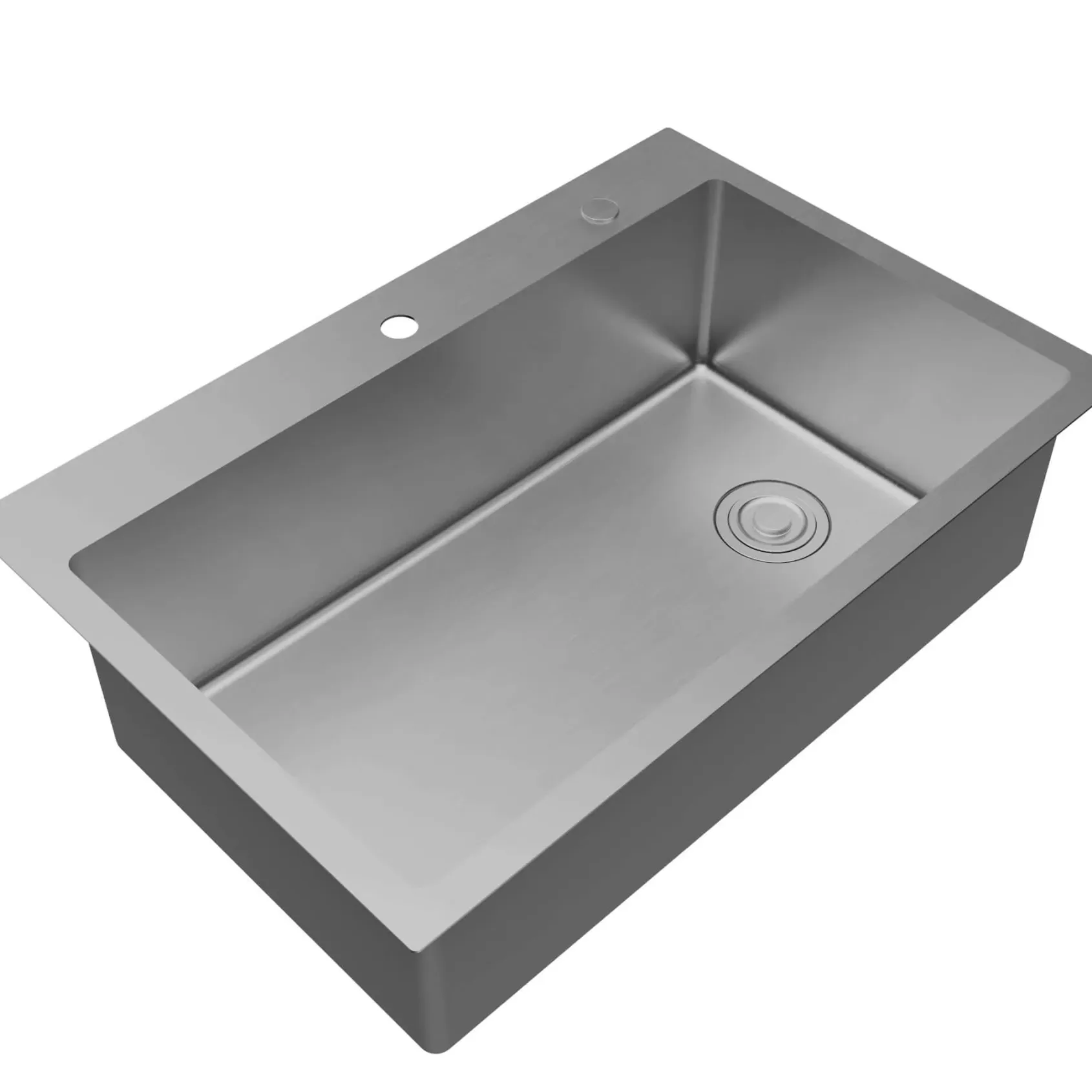 Karran Fusion 33" Drop In/Topmount Stainless Steel Kitchen Sink with Accessories, 16 Gauge, TMSB3331-PK1