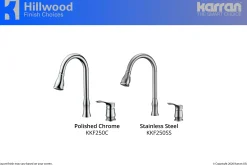 Karran Hillwood Single Lever Handle Lead-free Brass ADA Kitchen Faucet, Pull Down, Stainless Steel, KKF260SS