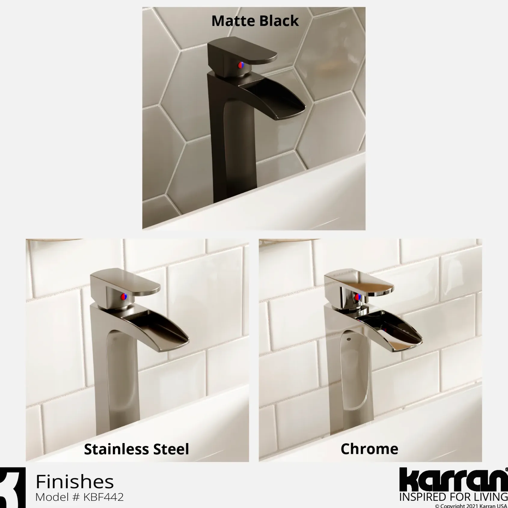 Karran Kassel 1.2 GPM Single Lever Handle Lead-free Brass ADA Bathroom Faucet, Vessel, Stainless Steel, KBF442SS