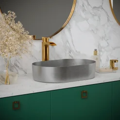 Karran Kassel 1.2 GPM Single Lever Handle Lead-free Brass ADA Bathroom Faucet, Vessel, Gold, KBF442G