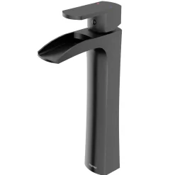Karran Kassel 1.2 GPM Single Lever Handle Lead-free Brass ADA Bathroom Faucet, Vessel, Gunmetal Grey, KBF442GG