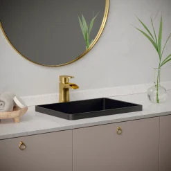Karran Kassel 1.2 GPM Single Lever Handle Lead-free Brass ADA Bathroom Faucet, Basin, Brushed Gold, KBF440BG