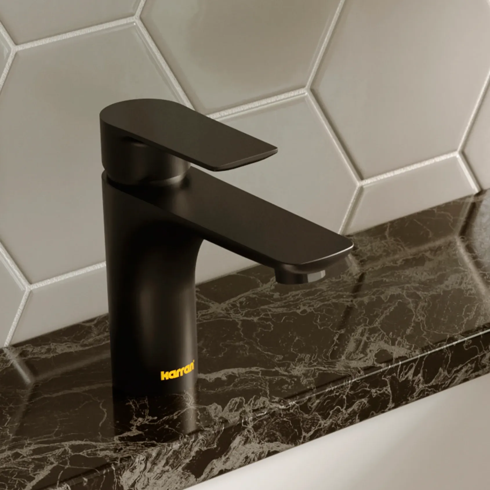 Karran Kayes 1.2 GPM Single Lever Handle Lead-free Brass ADA Bathroom Faucet, Basin, Matte Black, KBF420MB