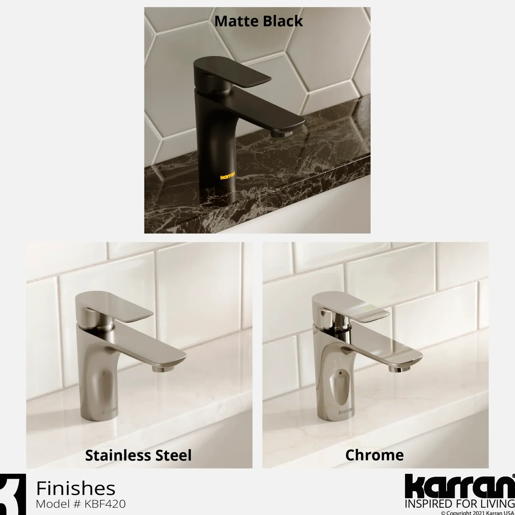 Karran Kayes 1.2 GPM Single Lever Handle Lead-free Brass ADA Bathroom Faucet, Basin, Matte Black, KBF420MB