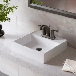 Karran Randburg 1.2 GPM Double Lever Handle Lead-free Brass ADA Bathroom Faucet, Centerset, Matte Black, KBF526MB