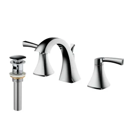 Karran Randburg 1.2 GPM Double Lever Handle Lead-free Brass ADA Bathroom Faucet, Widespread, Chrome, KBF524C