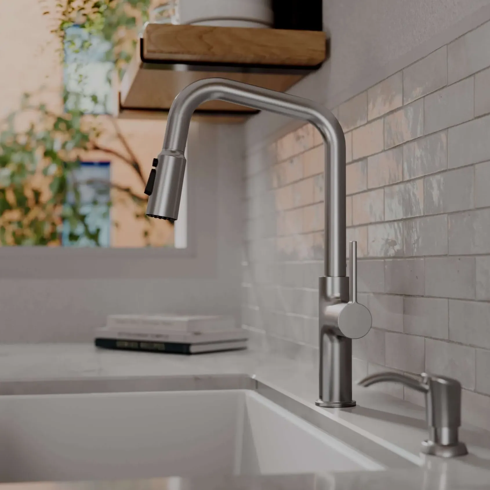 Karran Stalbridge 1.8 GPM Single Lever Lead-free Brass ADA Kitchen Faucet, Pull-Down, Spot Free Stainless Steel, KKF710SFSS