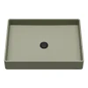 Karran Sternhagen 17.75" x 23.625" Rectangular Vessel Quartz Composite ADA Bathroom Sink, Sage Green, SQS500SG