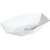 Karran Valera 25.125" x 16.5" x 4.5" Rectangular Vessel Vitreous China ADA Bathroom Sink, White, VC-602-WH