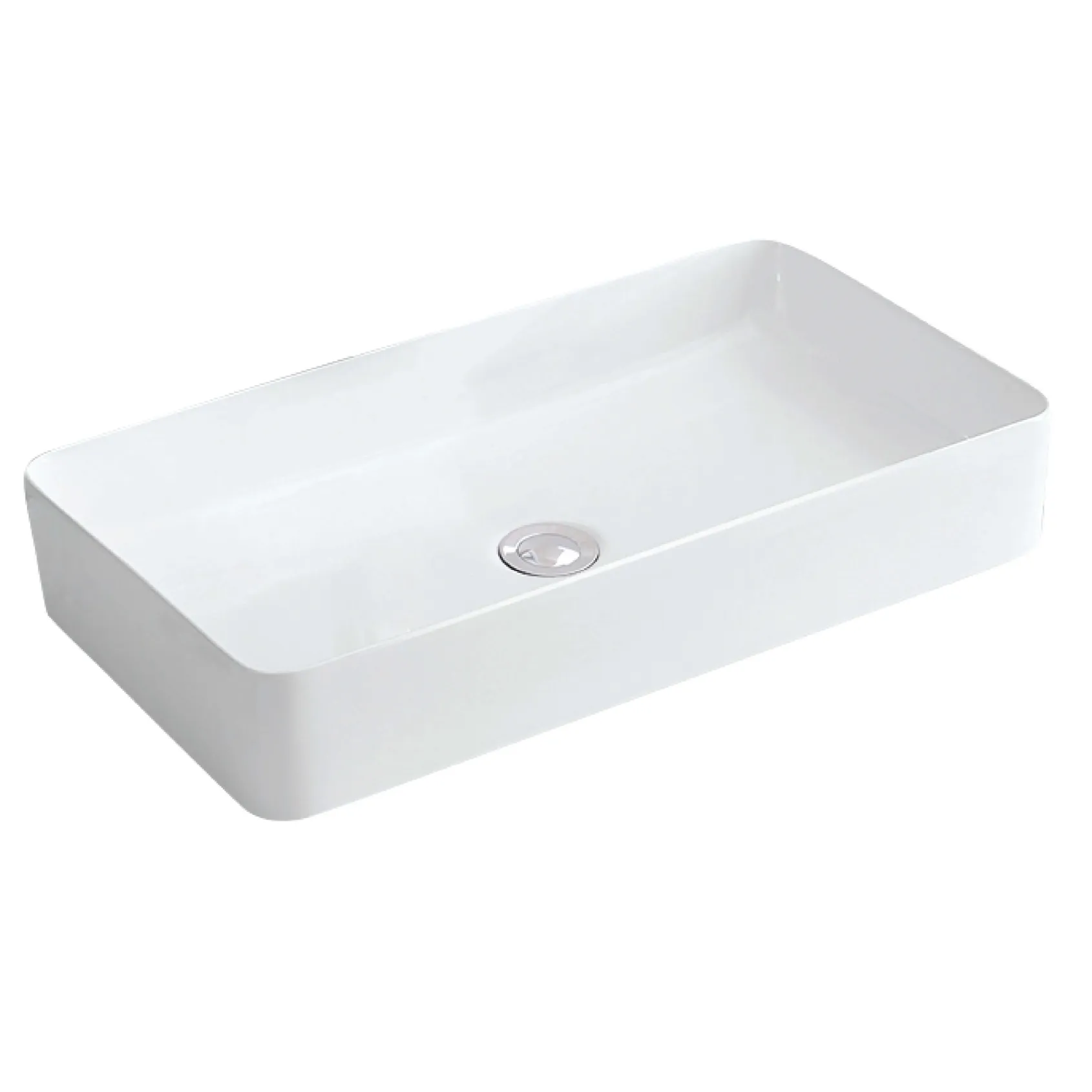 Karran Valera 24.25" x 14" x 3.5" Rectangular Vessel Vitreous China ADA Bathroom Sink, White, VC-506-WH