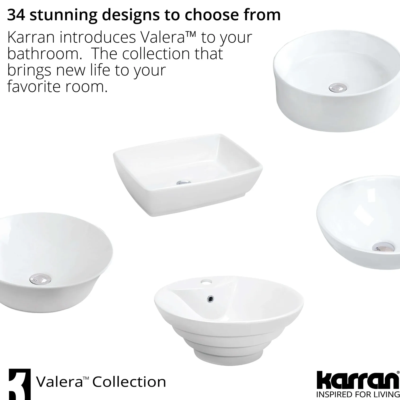 Karran Valera 24.25" x 14" x 3.5" Rectangular Vessel Vitreous China ADA Bathroom Sink, White, VC-506-WH