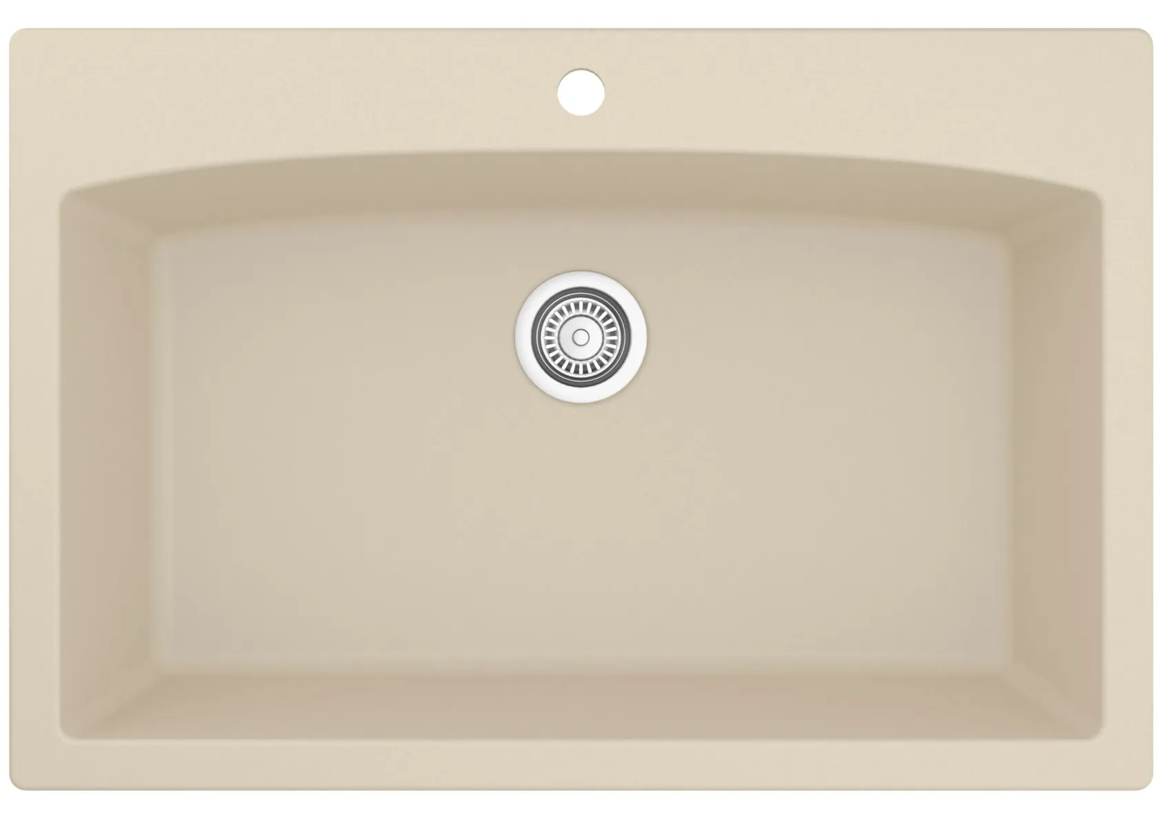 Karran 33" Drop In/Topmount Quartz Composite Kitchen Sink, Bisque, QT-712-BI-PK1