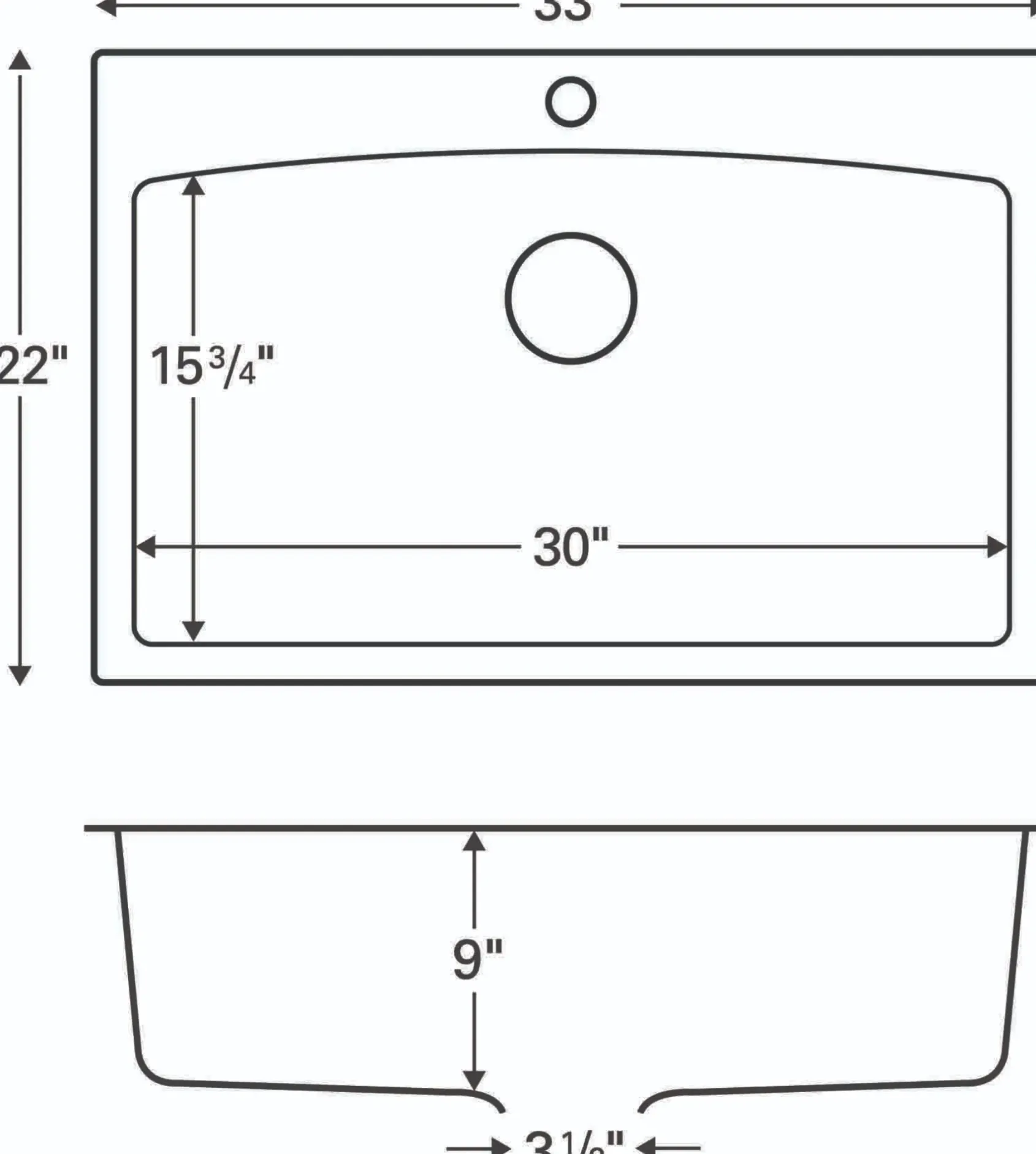 Karran 33" Drop In/Topmount Quartz Composite Kitchen Sink, Bisque, QT-712-BI-PK1