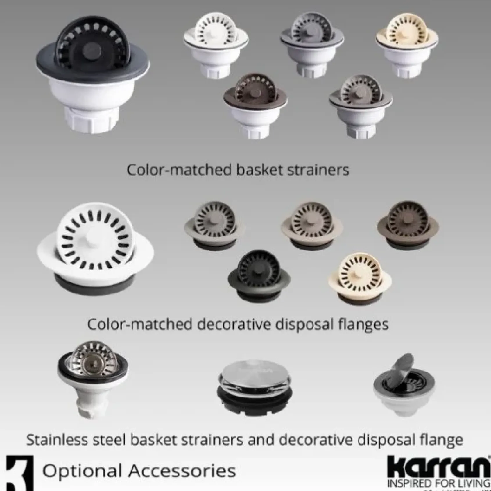 Karran 33" Drop In/Topmount Quartz Composite Kitchen Sink, Concrete, QT-670-CN-PK1