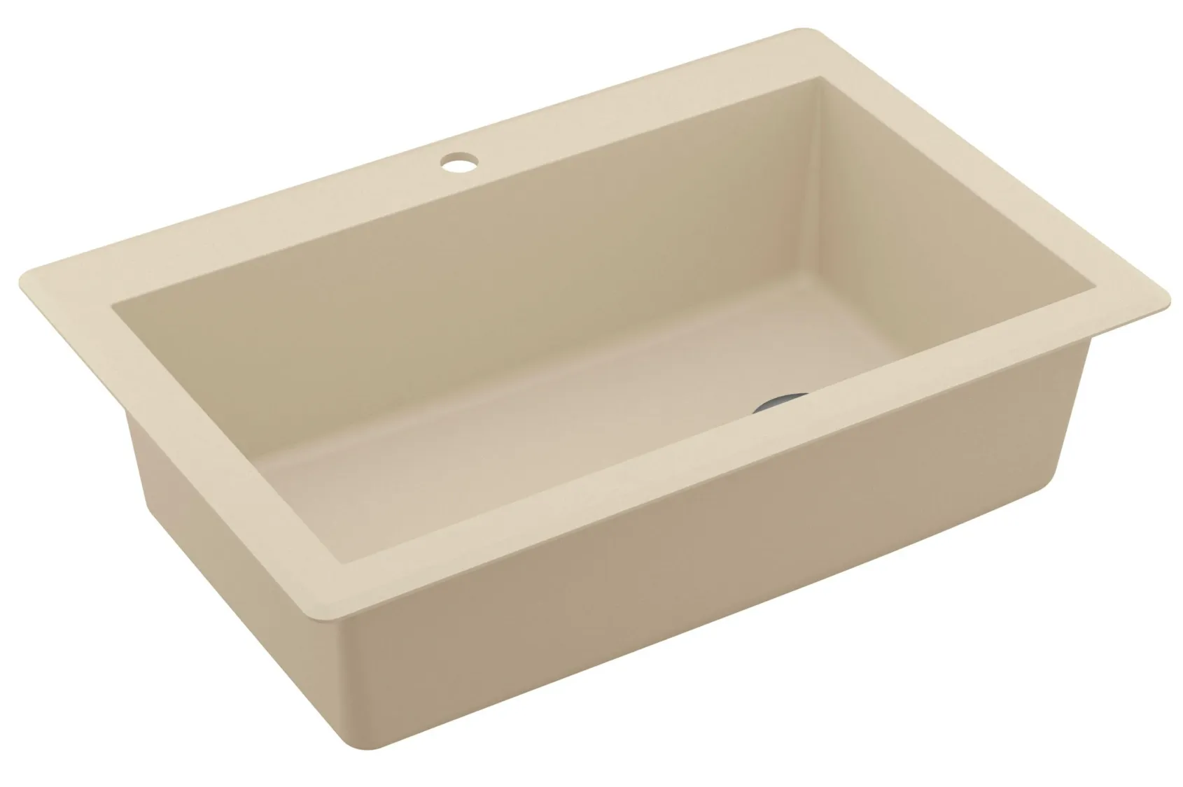 Karran 33" Drop In/Topmount Quartz Composite Kitchen Sink, Bisque, QT-670-BI-PK1