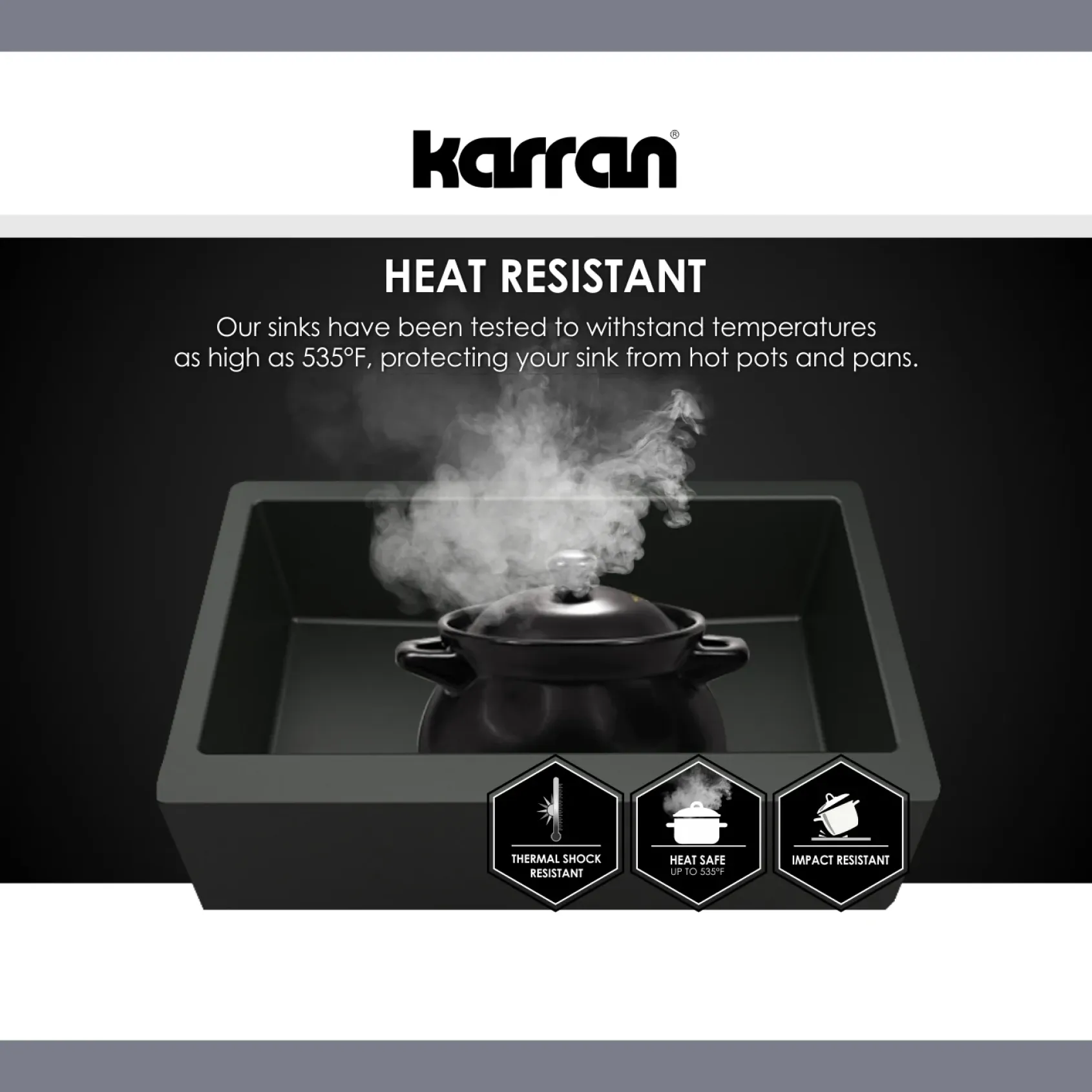 Karran 33" Drop In/Topmount Quartz Composite Kitchen Sink, 60/40 Double Bowl, Bisque, QT-610-BI