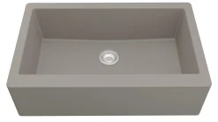 Karran 34" Quartz Composite Farmhouse Sink, Concrete, QA-740-CN