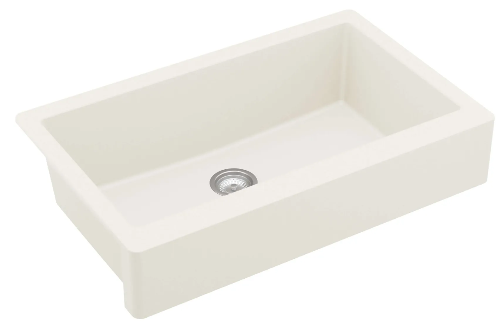 Karran 34" Quartz Composite Retrofit Farmhouse Sink, White, QAR-740-WH-PK1