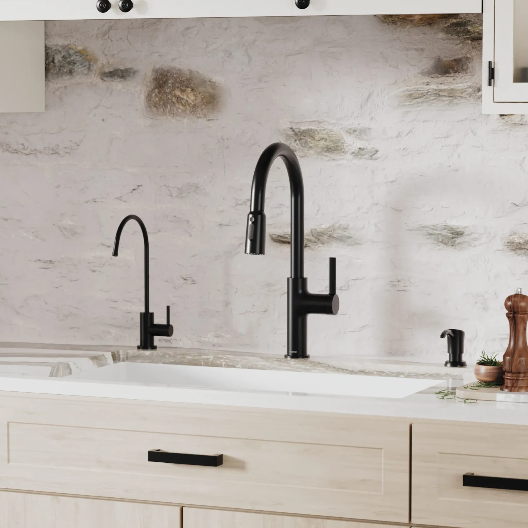 Karran 32" Undermount Quartz Composite Kitchen Sink, 50/50 Double Bowl, White, QU-810-WH