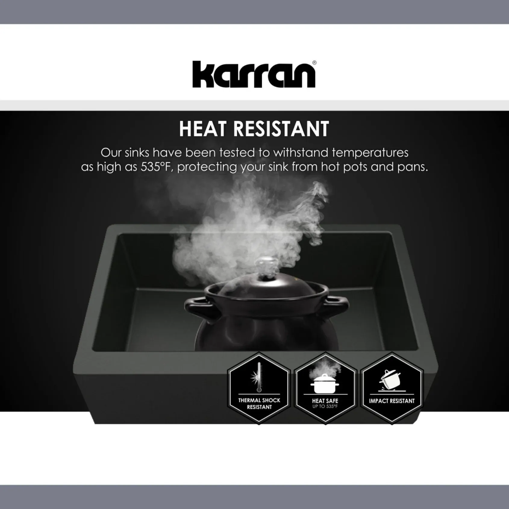 Karran 32" Undermount Quartz Composite Kitchen Sink, 60/40 Double Bowl, White, QU-610-WH-PK1