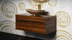 MaestroBath 42" Velluto 100 Single Bathroom Vanity, Timeless Elegance, Walnut, Wood, VAN-VEL100-WNT