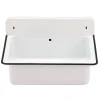 Nantucket Sinks Anchor 19.5" x 14" Irregular Wallmount Iron Bathroom Sink with Accessories, White/White, NS-ACBS20OF-WW