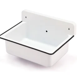 Nantucket Sinks Anchor 19.5" x 14" Irregular Wallmount Iron Bathroom Sink with Accessories, White/White, NS-ACBS20OF-WW