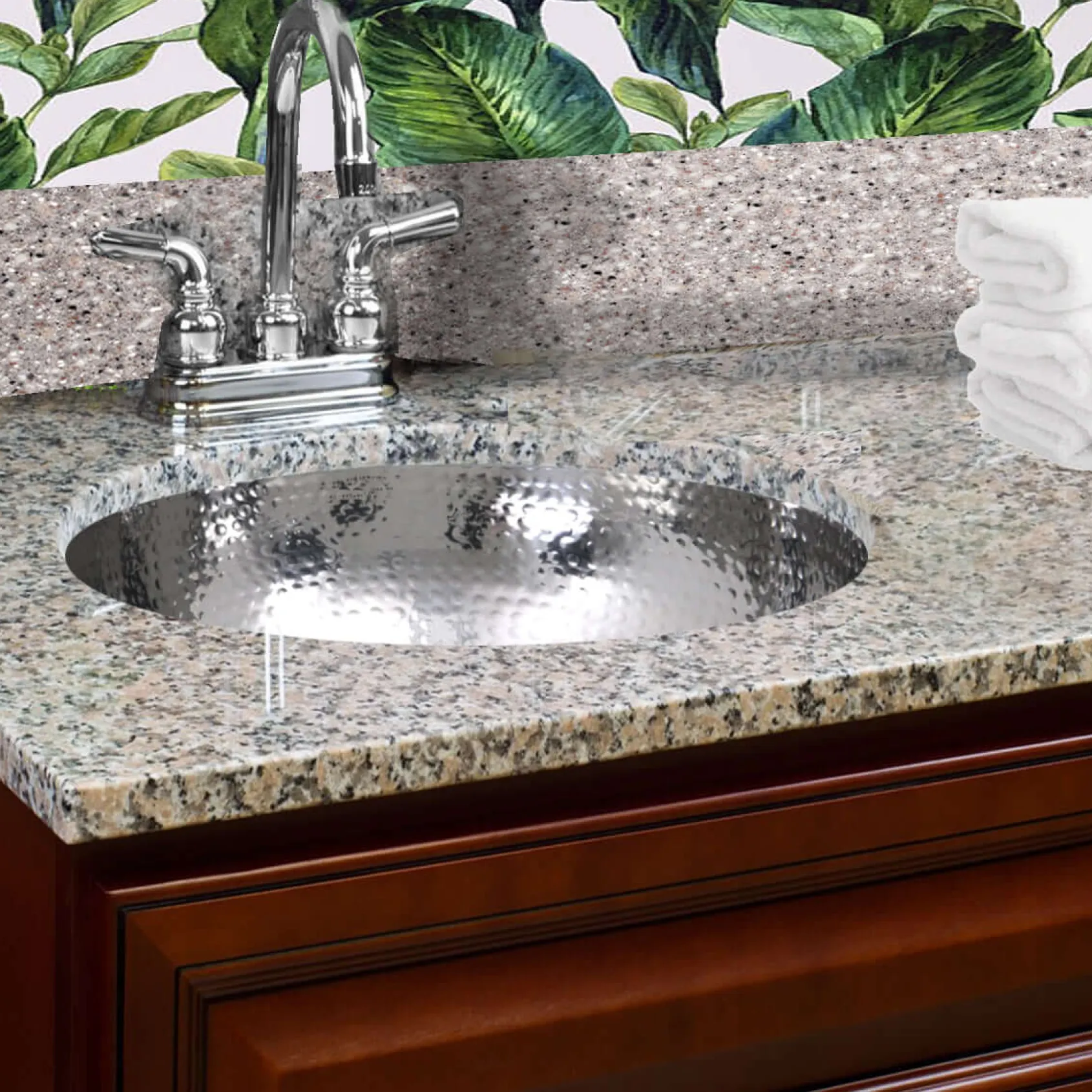 Nantucket Sinks Brightwork Home 13" Stainless Steel Bathroom Sink, ROS-OF