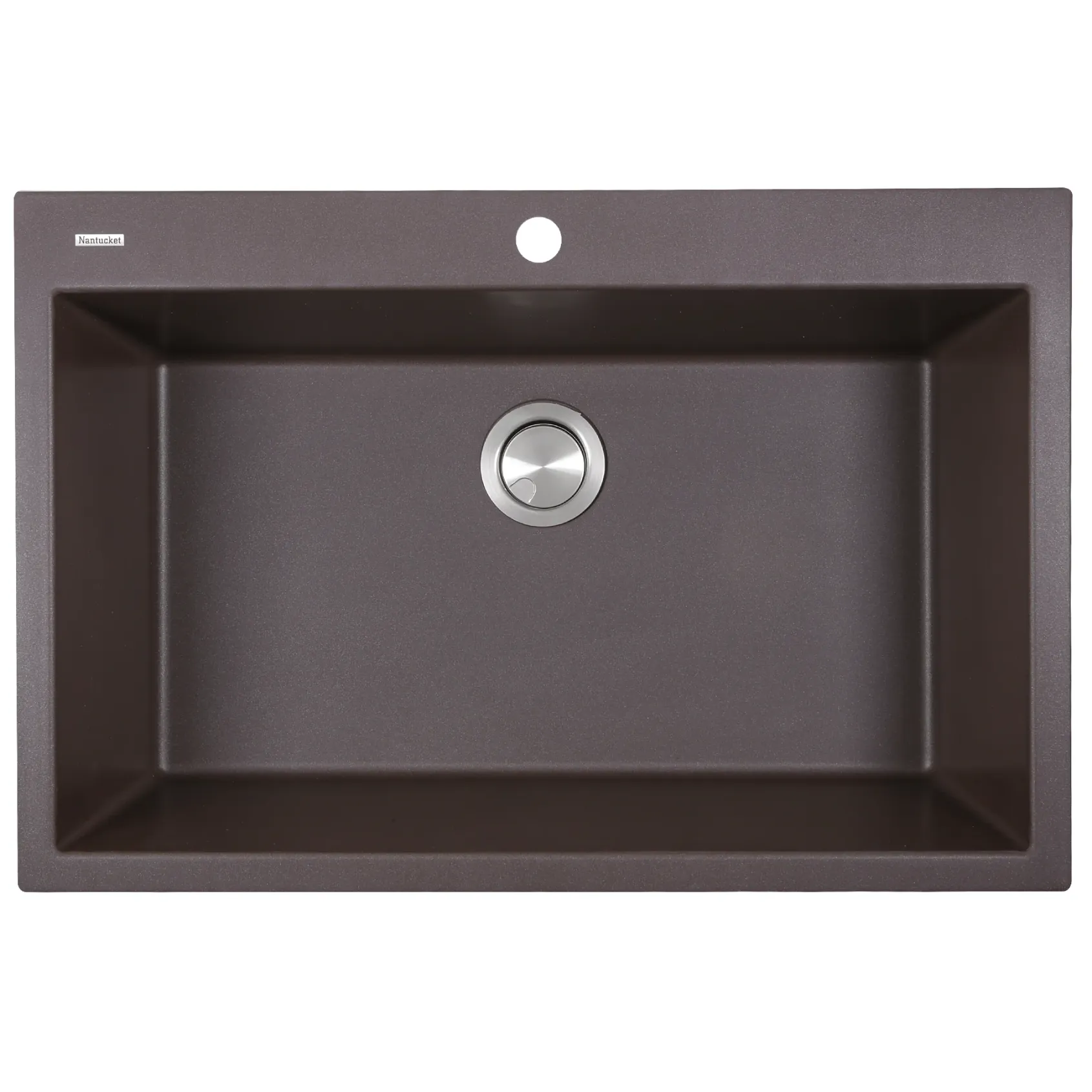 Nantucket Sinks Plymouth 33" Granite Composite Kitchen Sink, Brown, PR3322-DM-BR