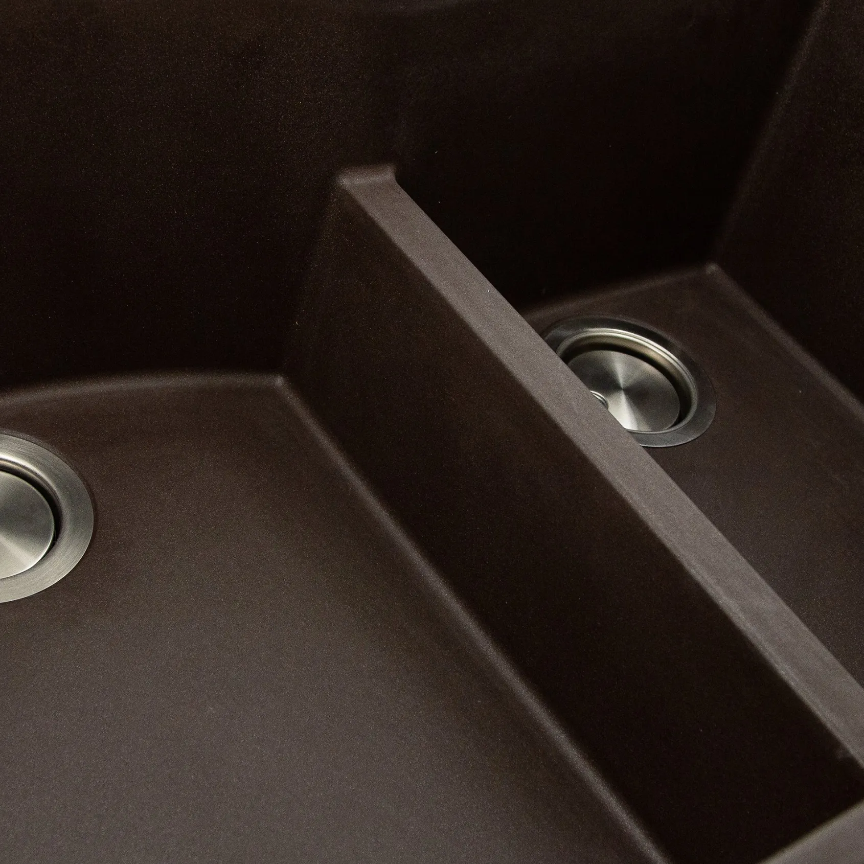Nantucket Sinks Plymouth 33" Granite Composite Kitchen Sink, 60/40 Double Bowl, Brown, PR6040-BR-UM
