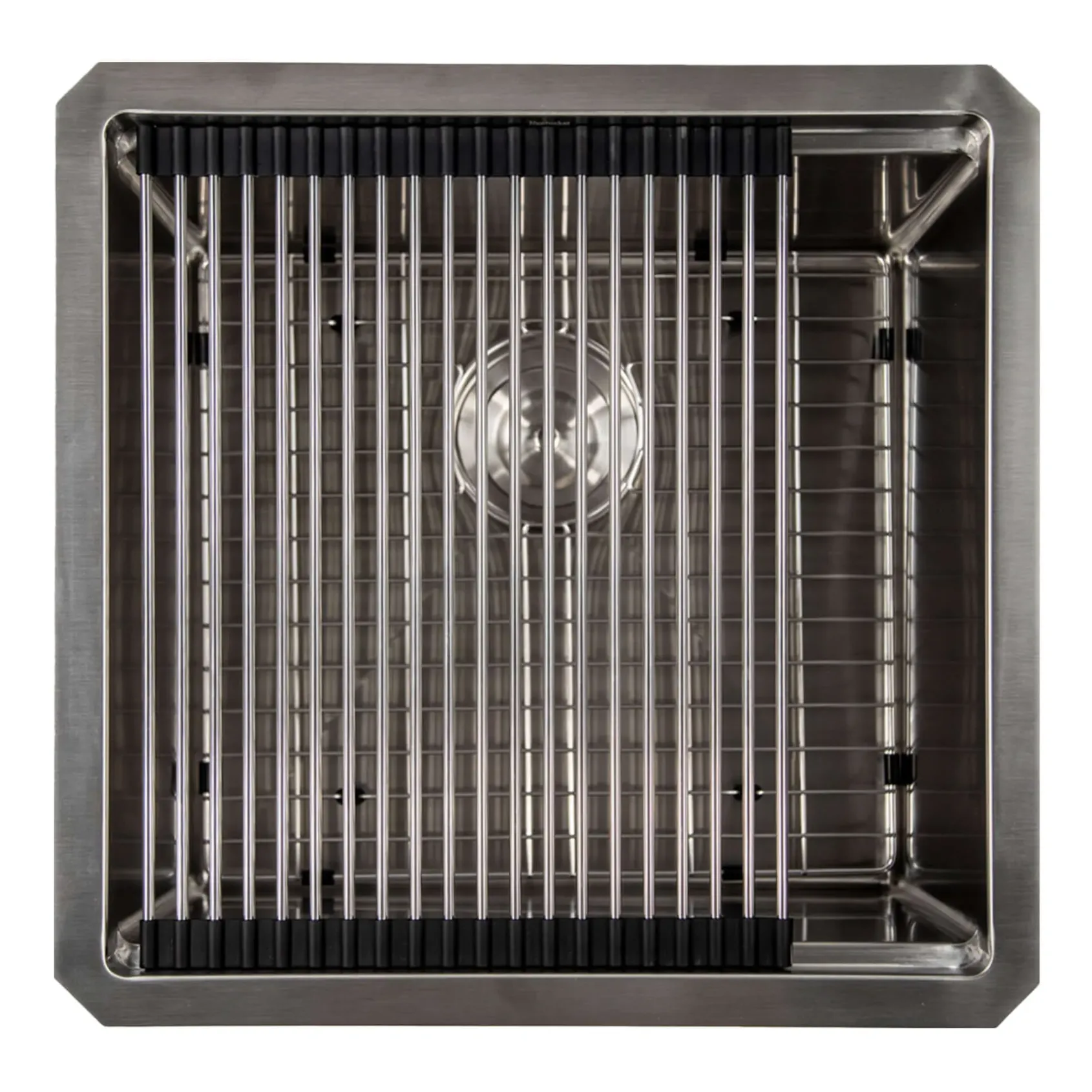 Nantucket Sinks Pro Series 19" Square 304 Stainless Steel Bar/Kitchen Sink with Accessories, 16 Gauge, SR-PS-1919-16