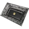 Nantucket Sinks Regatta 25" Fireclay Bathroom Vessel Sink, Black/Platinum, RC73040PR
