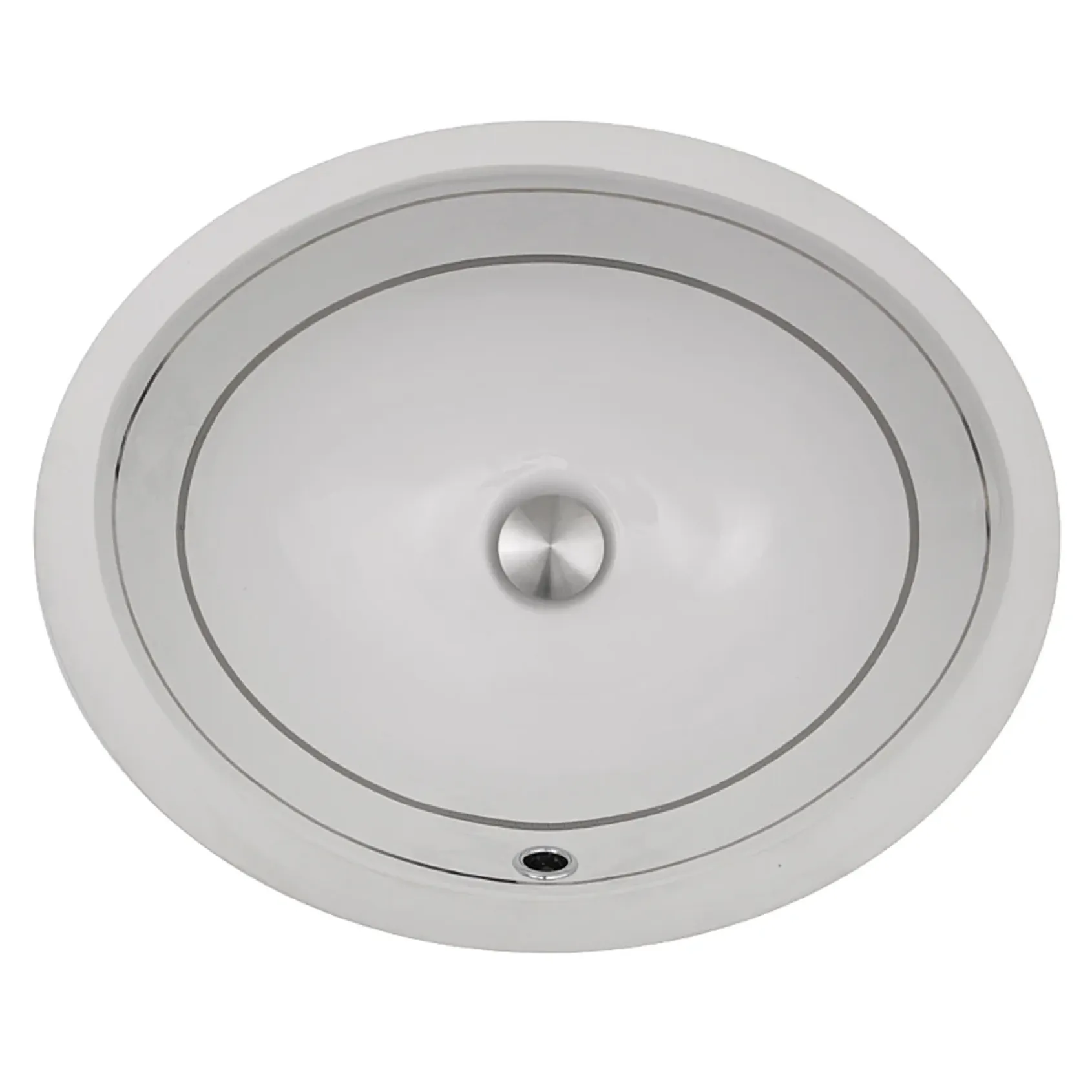 Nantucket Sinks Regatta 19" Fireclay Bathroom Sink, White/Platinum, RC78340SL