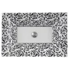 Nantucket Sinks Regatta 25" Fireclay Bathroom Vessel Sink, White/Black/Platinum, RC73040PD