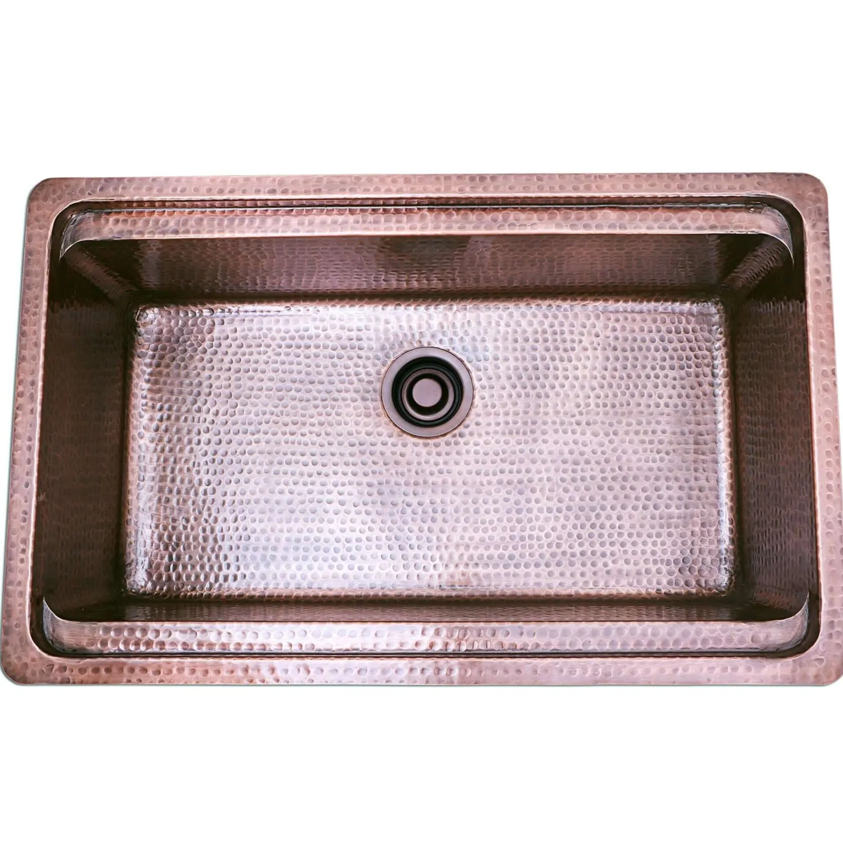 Nantucket Sinks Brightwork Home 32" Dual Mount Copper Workstation Kitchen Sink with Accessories, 16 Gauge, KCH-PS-3220
