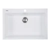 Nantucket Sinks Plymouth 27" Dual Mount Granite Composite Kitchen Sink with Accessories, White, PR2720-DM-W