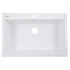 Nantucket Sinks Plymouth 33" Granite Composite Kitchen Sink, White, PR3322-DM-W