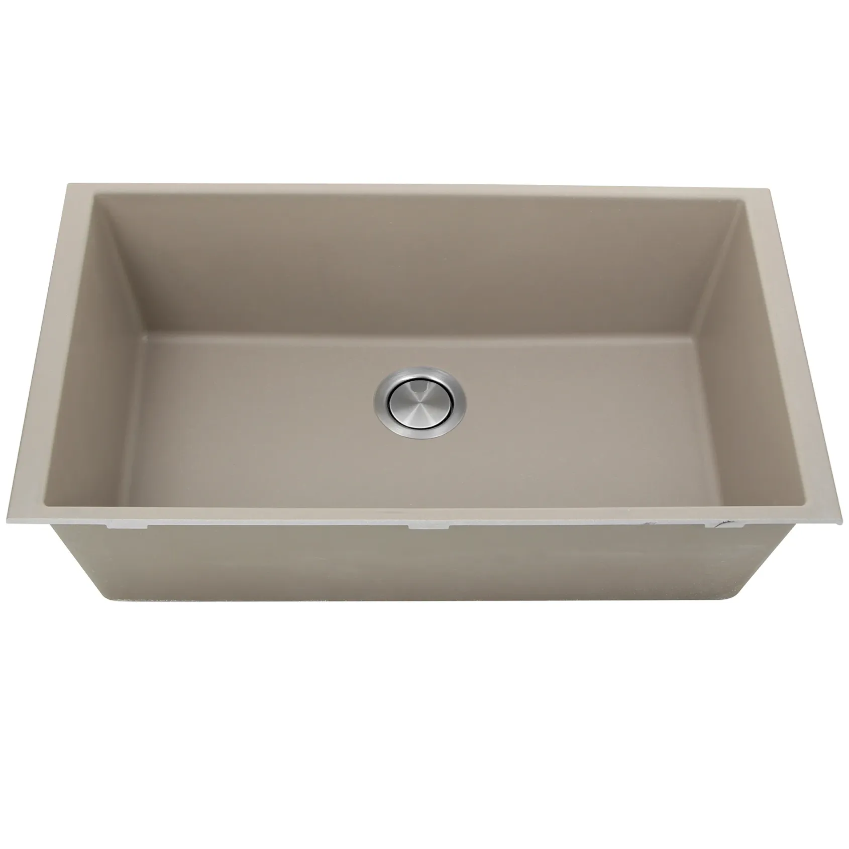 Nantucket Sinks Plymouth 33" Granite Composite Kitchen Sink, Truffle, PR3320-TR-UM
