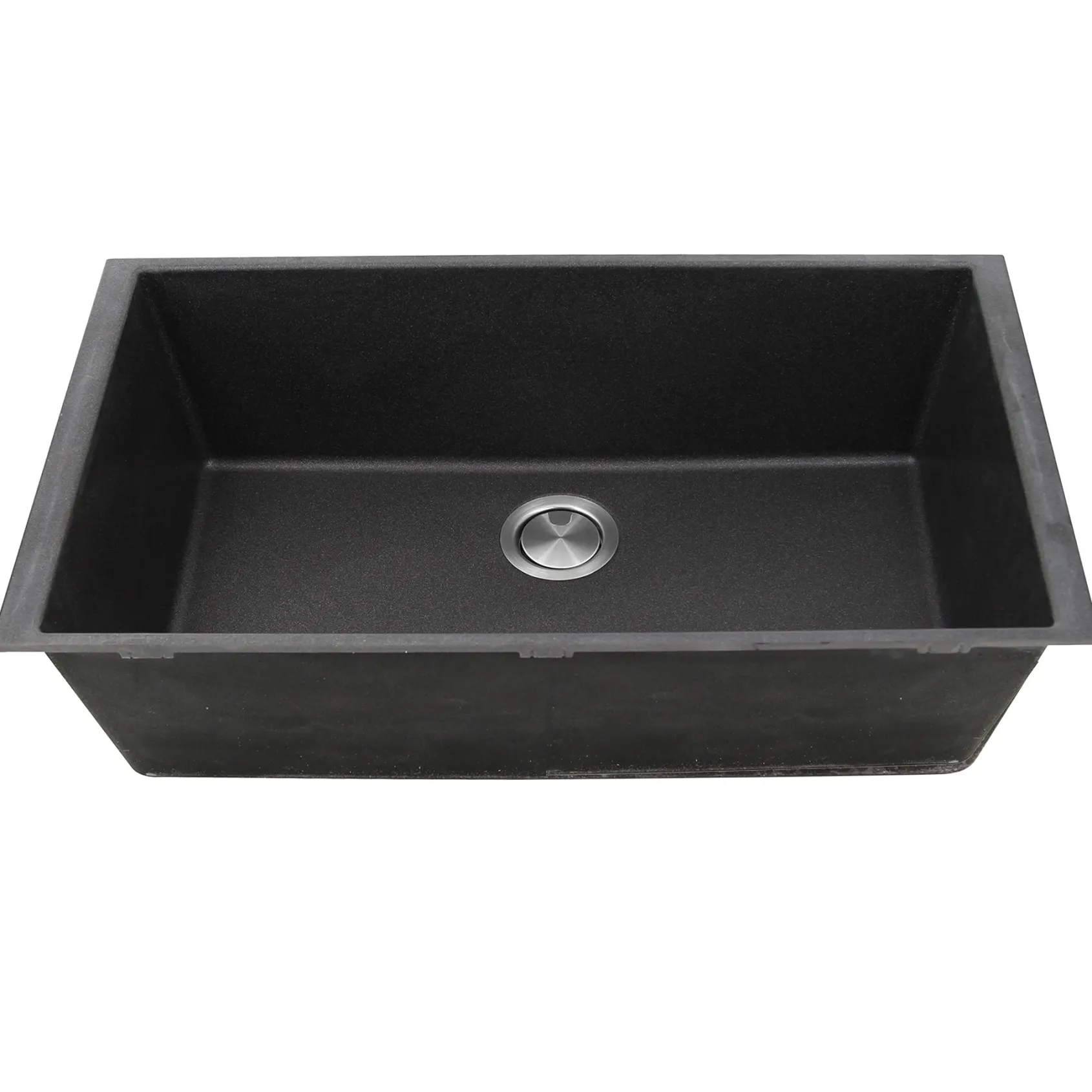 Nantucket Sinks Plymouth 33" Granite Composite Kitchen Sink, Black, PR3320-BL-UM