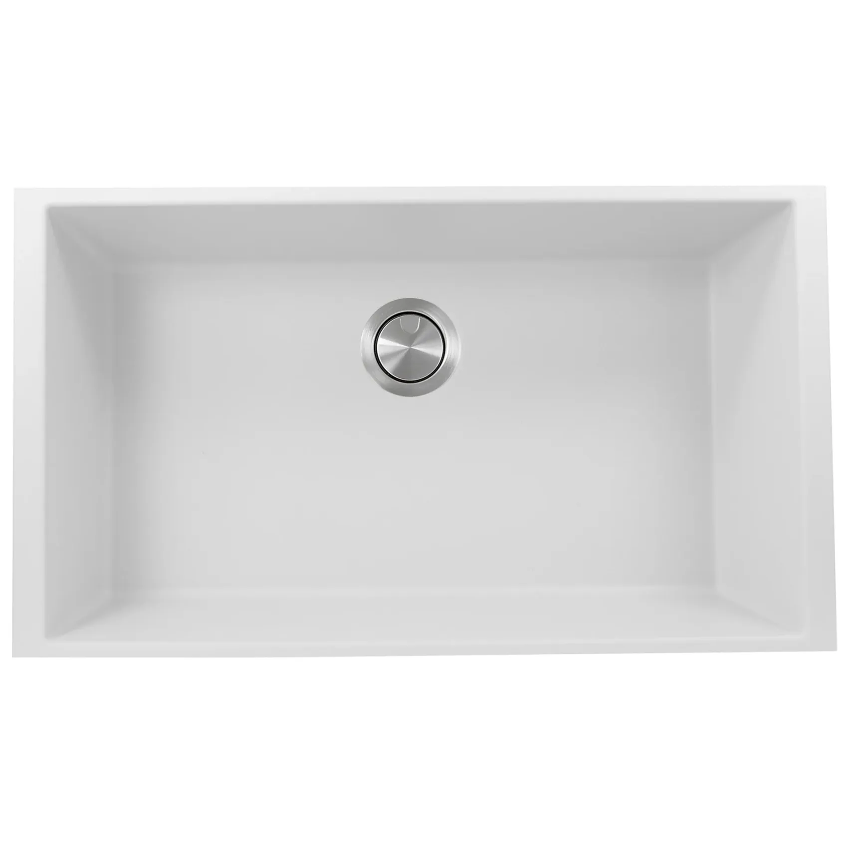 Nantucket Sinks Plymouth 33" Granite Composite Kitchen Sink, White, PR3320-W-UM