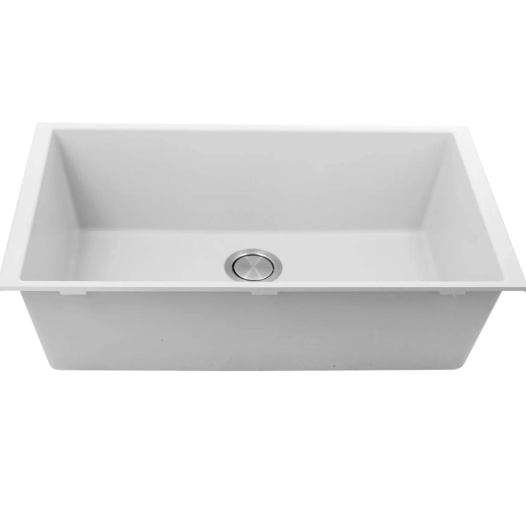 Nantucket Sinks Plymouth 33" Granite Composite Kitchen Sink, White, PR3320-W-UM