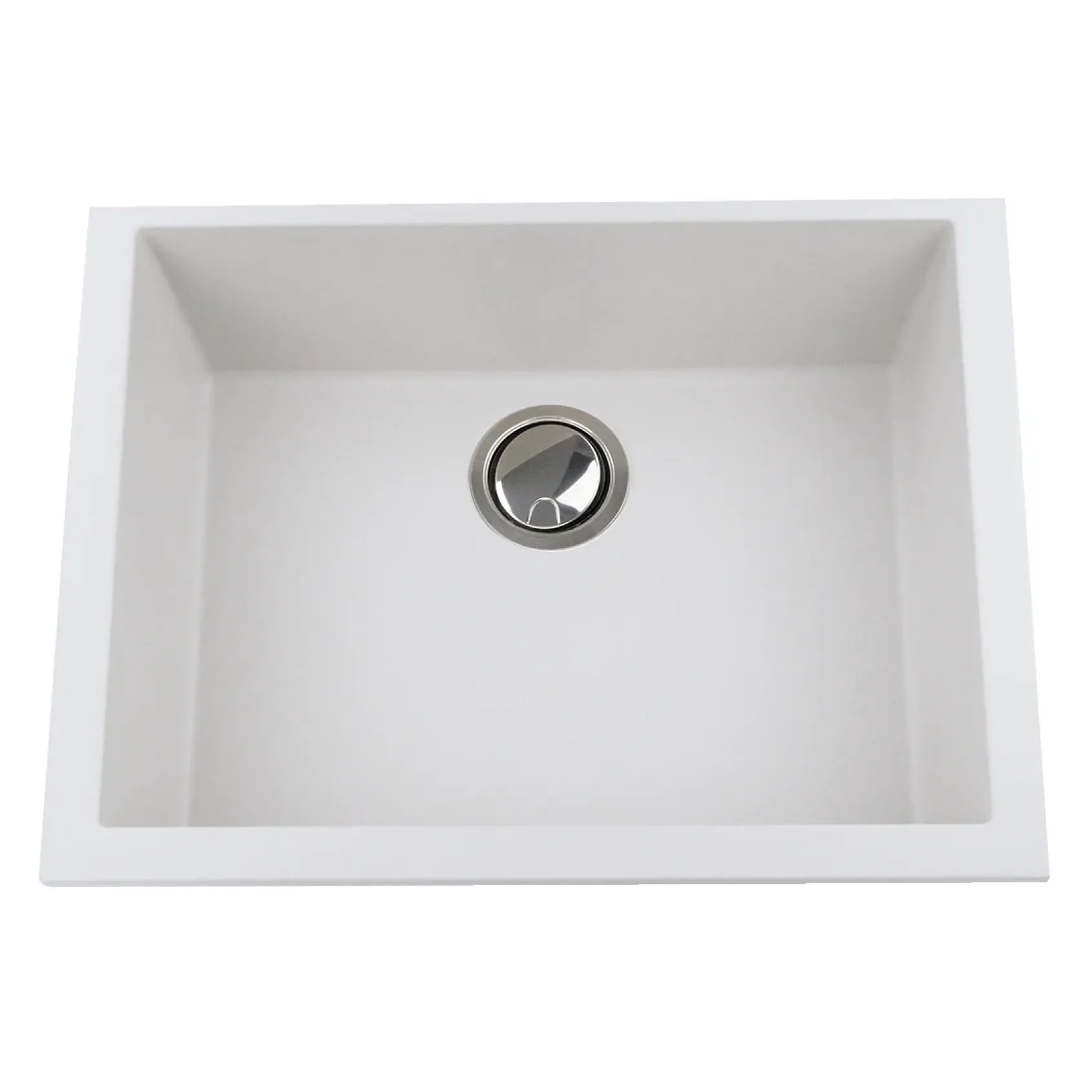 Nantucket Sinks Plymouth 24" Granite Composite Kitchen Sink, White, PR2418-W