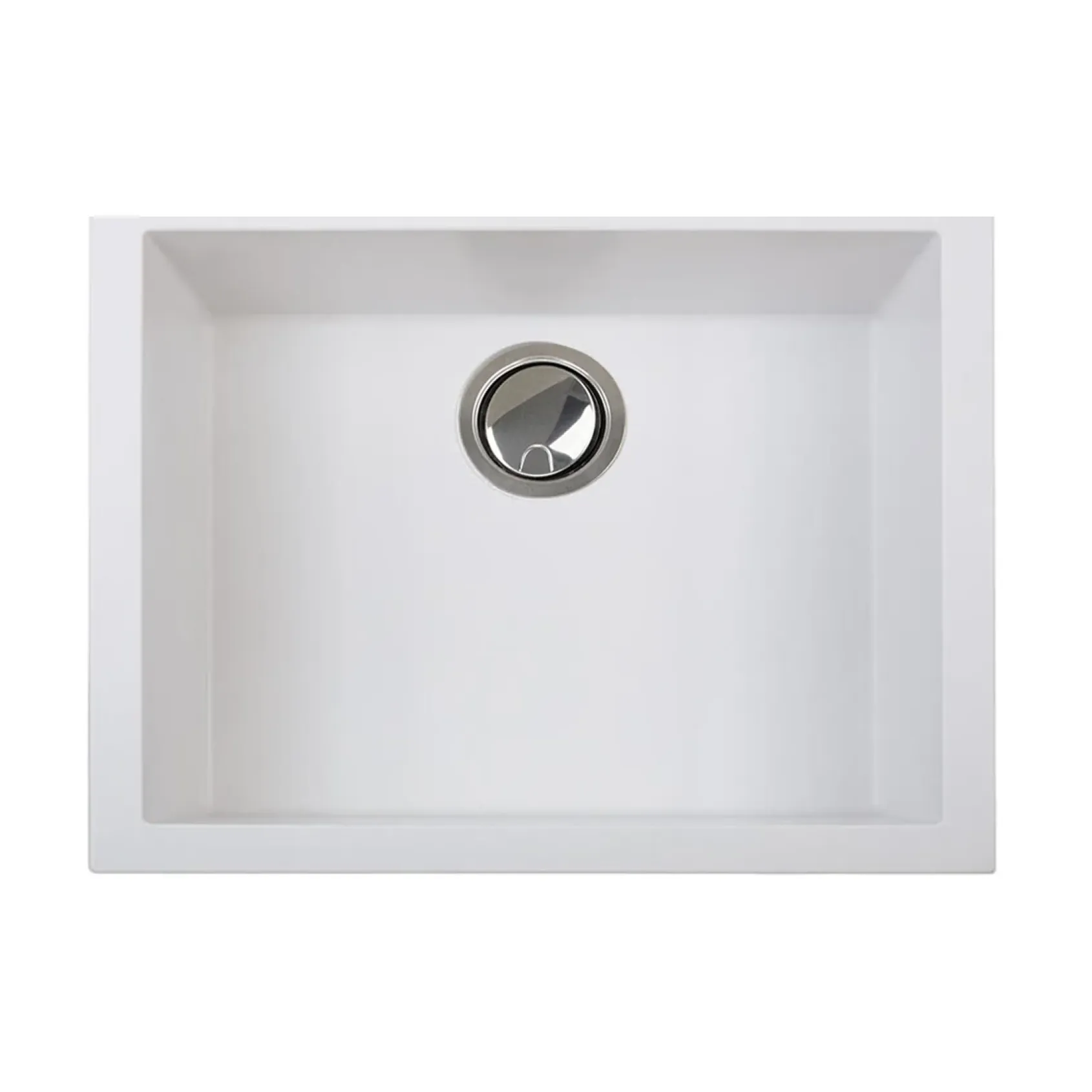 Nantucket Sinks Plymouth 24" Granite Composite Kitchen Sink, White, PR2418-W