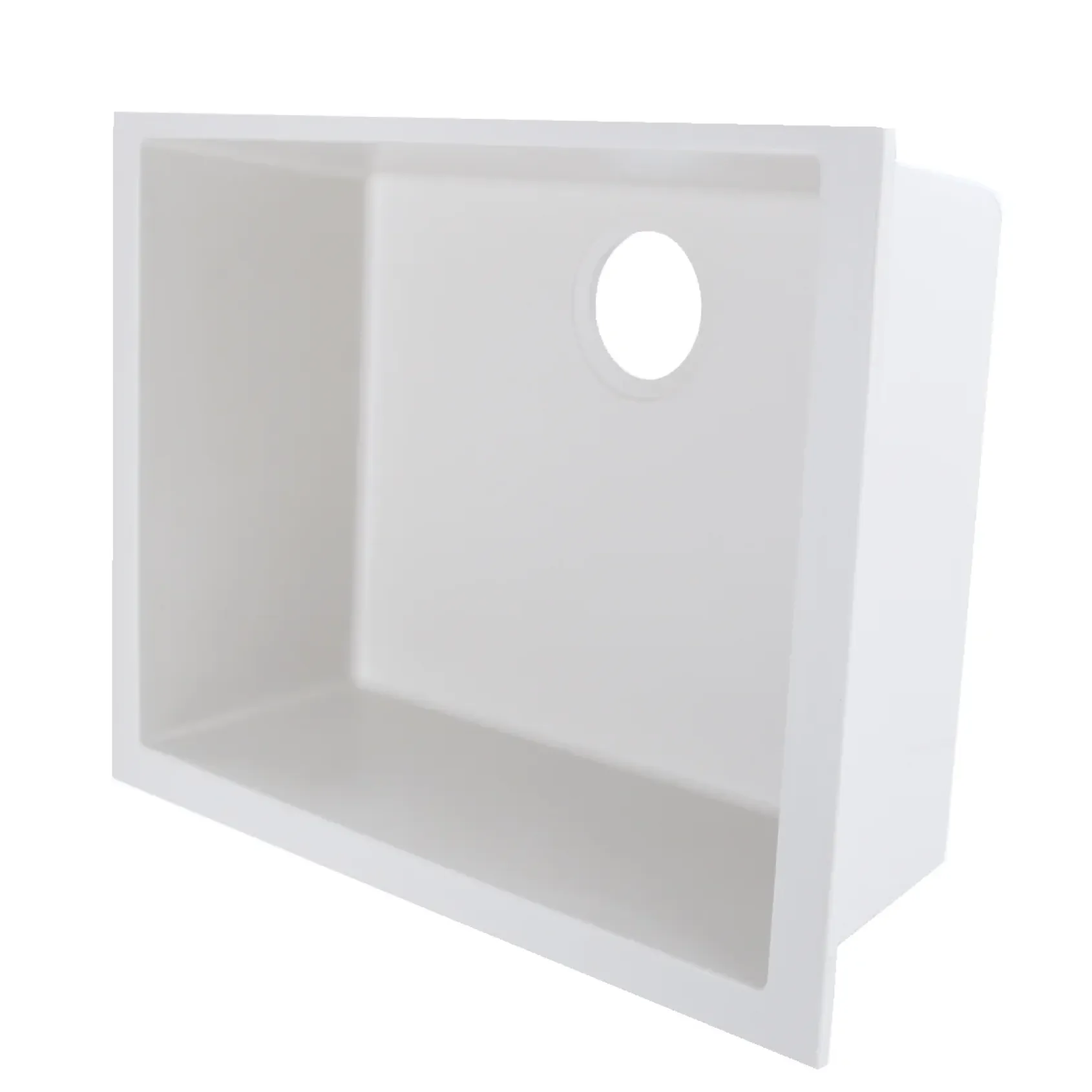 Nantucket Sinks Plymouth 24" Granite Composite Kitchen Sink, White, PR2418-W
