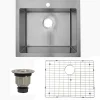 Nantucket Sinks Pro Series 25" Drop In/Topmount 304 Stainless Steel Kitchen Sink with Accessories, 16 Gauge, SR2522-16